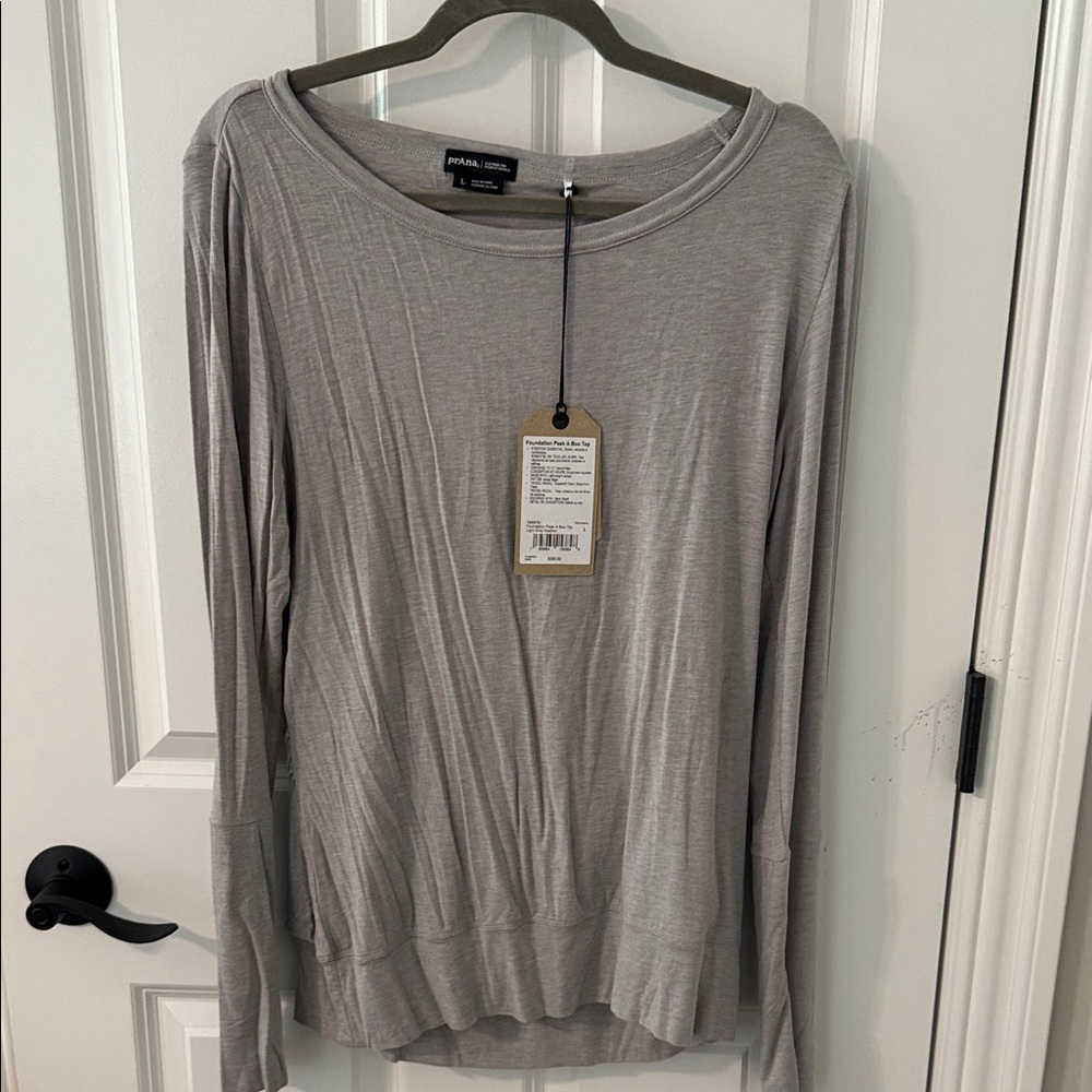 Prana Women's Gray Long Sleeve Blouse